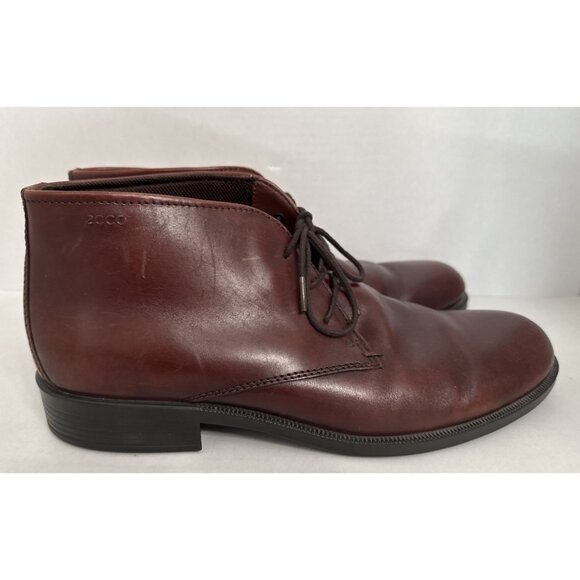 ECCO Chukka Boots Shoes‎ EU 46 US 12/12.5 Cognac Brown Leather Ankle Lace Up main image 5